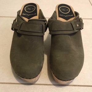 Olive Green Suede Clog Heel by No.6